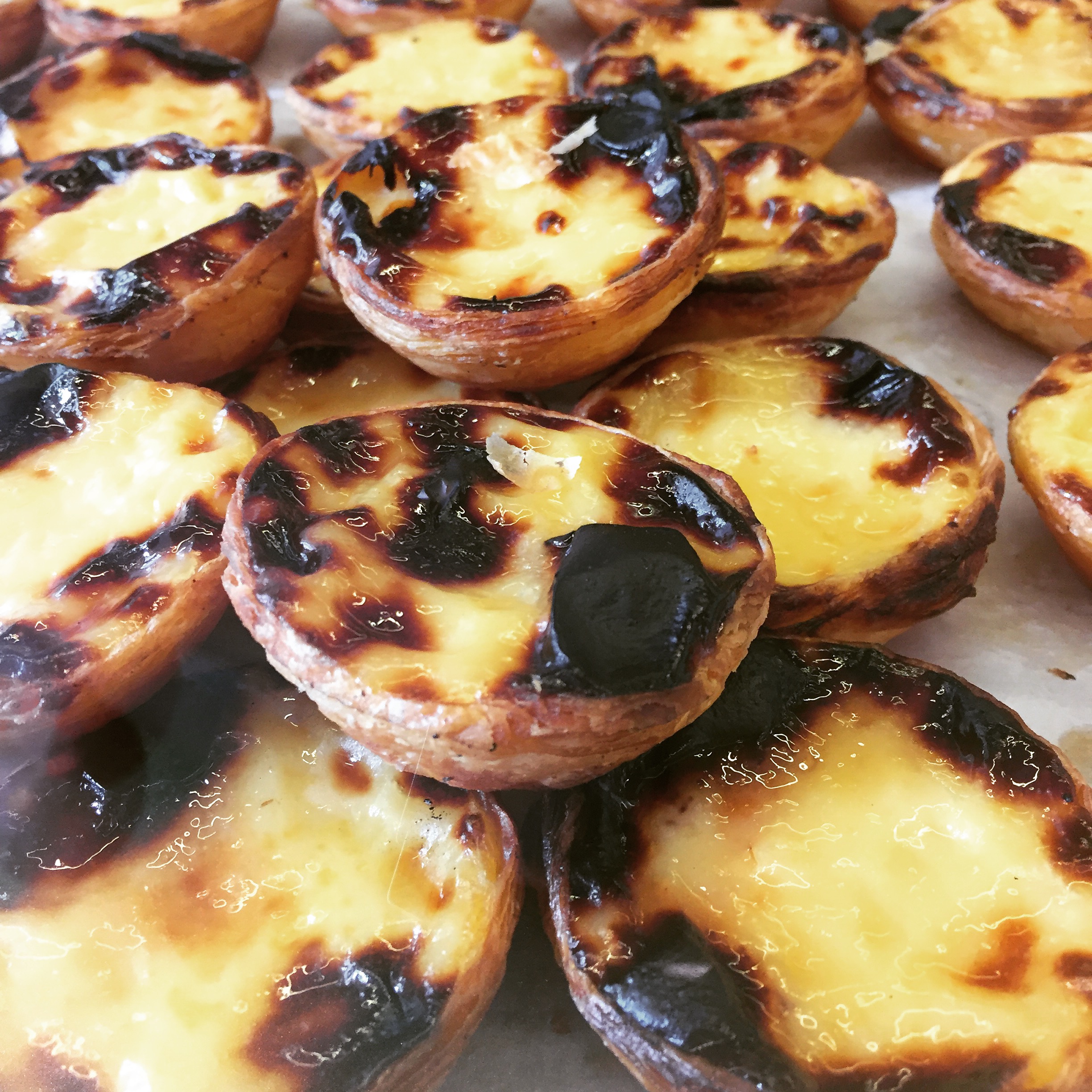Pastéis de nata, Portuguese egg custard tarts from Manteigaria in Lisbon